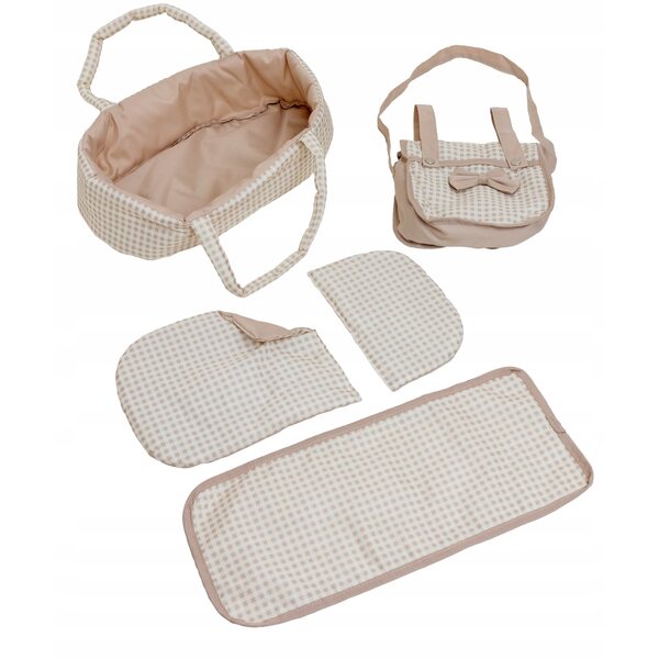 Doris 3-in-1-Spielzeugkinderwagen für Puppen mit Tasche und Bezug
