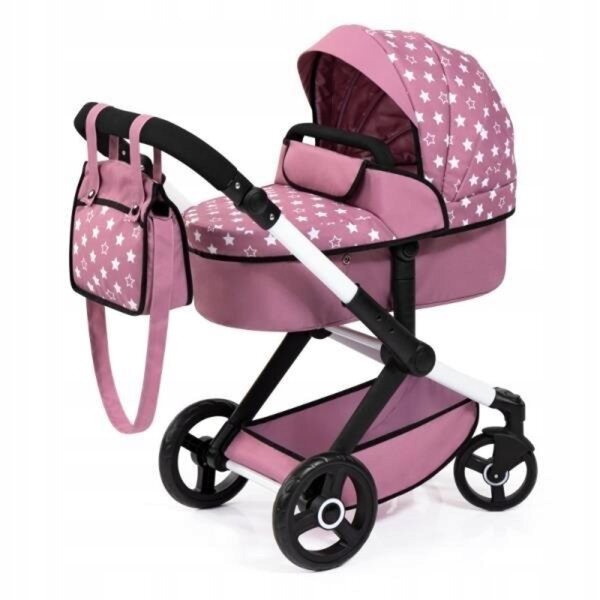 2 in 1 Bayer Design XEO rosa Puppenwagen, verstellbare kompakte Größe