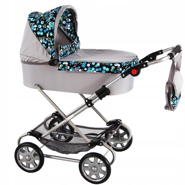Diep veelkleurige kinderwagen voor Adar-poppen met tas en accessoires