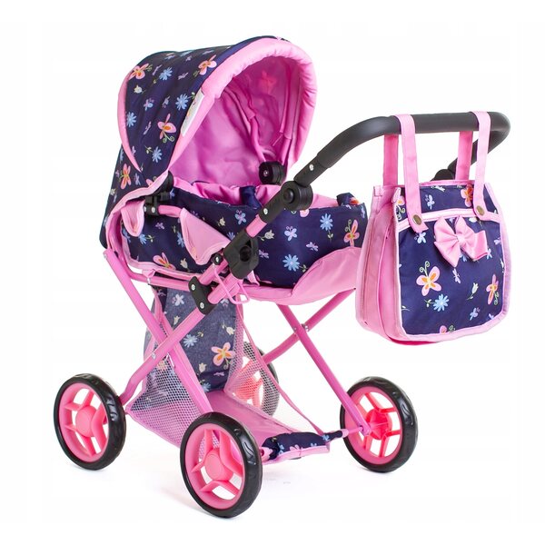 3-in-1-Set mit tiefem Gondel-Puppenwagen und geräumigem Puppenwagen mit Doris-Tasche
