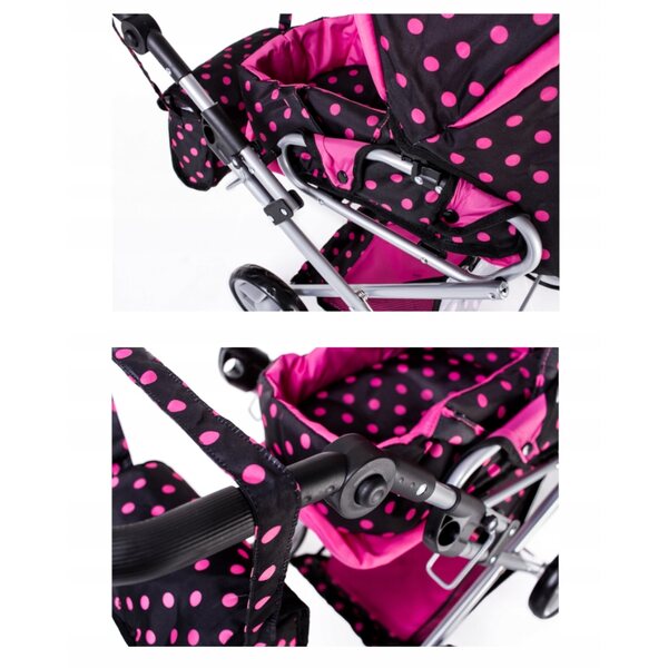 3-in-1-Set mit tiefem Gondel-Puppenwagen und geräumigem Puppenwagen mit Doris-Tasche