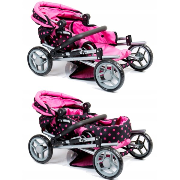 3-in-1-Set mit tiefem Gondel-Puppenwagen und geräumigem Puppenwagen mit Doris-Tasche