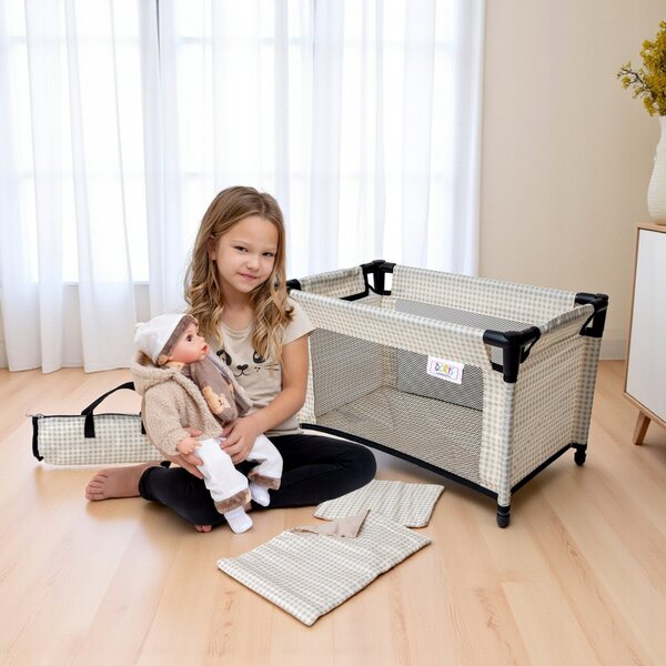 Doris 3in1 Puppenwagen: Kinderbett, Stuhl und Spieltasche für Kinder