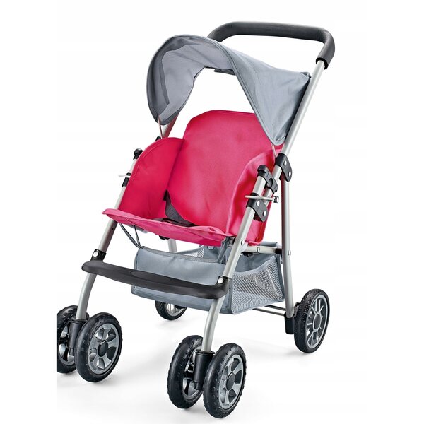 Passeggino leggero per bambole Super-Toys con telaio in alluminio e sicurezza CE