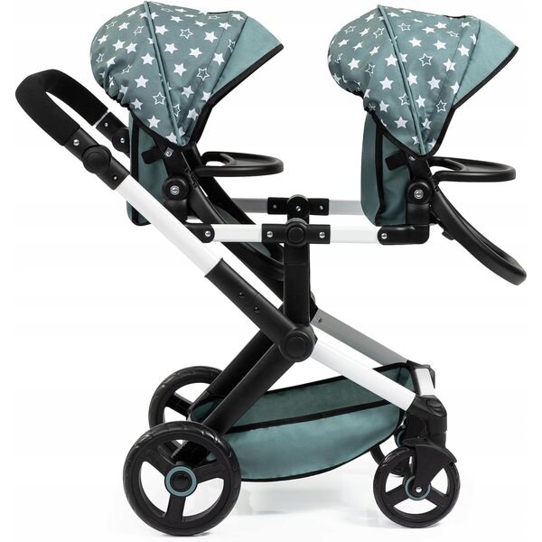 Doppelkinderwagen für Puppen Xeo Twin Bayer Design mit verstellbaren Sitzen