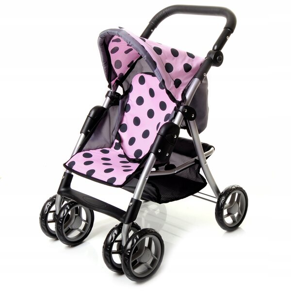 Großer Doris Puppenwagen mit drehbaren Rädern, ideal für Kinder ab 3 Jahren