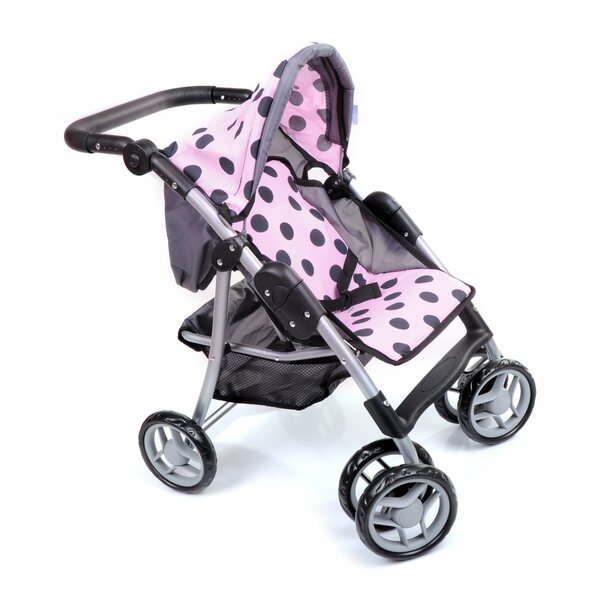 Großer Doris Puppenwagen mit drehbaren Rädern, ideal für Kinder ab 3 Jahren