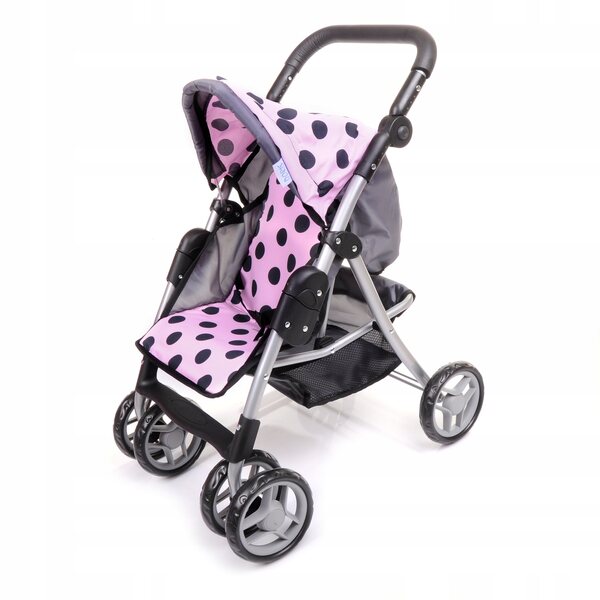 Großer Doris Puppenwagen mit drehbaren Rädern, ideal für Kinder ab 3 Jahren
