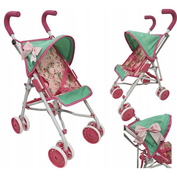 Mariotoys Passeggino per Bambole - Leggero, Pieghevole e Sicuro per Bambini 3+