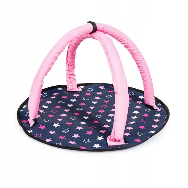 Poussette de poupée XEO Bayer Design 2in1 Deep avec accessoires bleu marine et rose