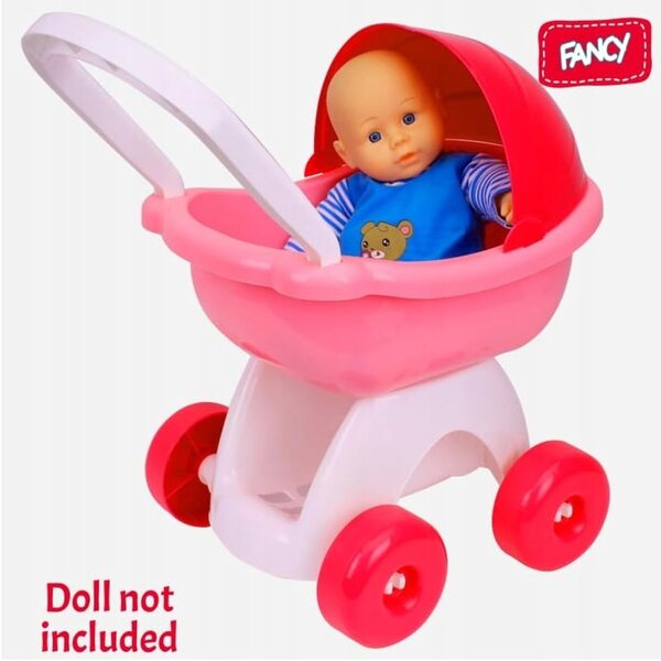 Fancy 8256 Rosa Puppenwagen für Kinder ab 3 Jahren, sicher und langlebig