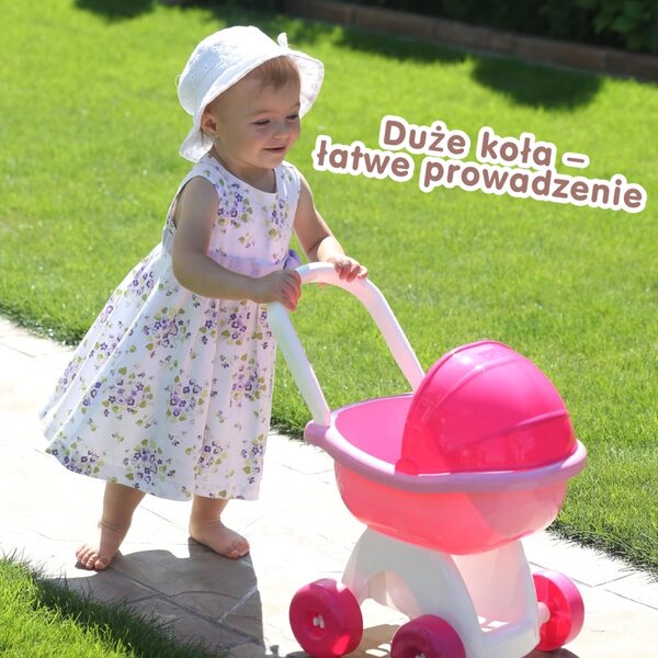 Fancy 8256 Rosa Puppenwagen für Kinder ab 3 Jahren, sicher und langlebig