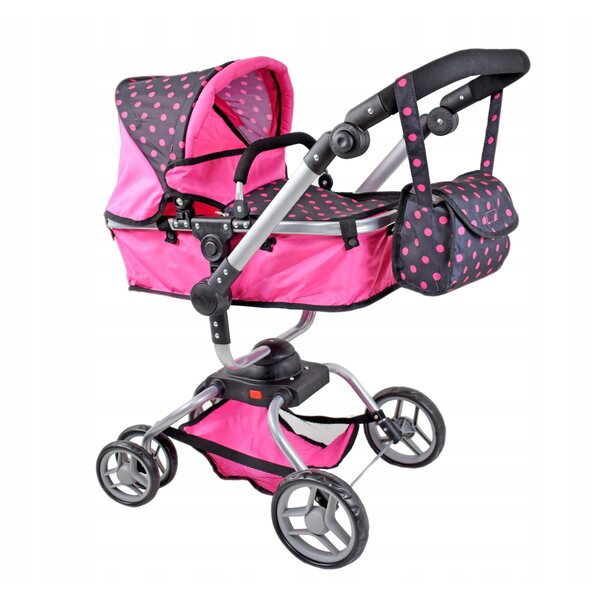 Passeggino per bambole 3in1 Super-Toys 9623 con 18 funzioni e telaio girevole