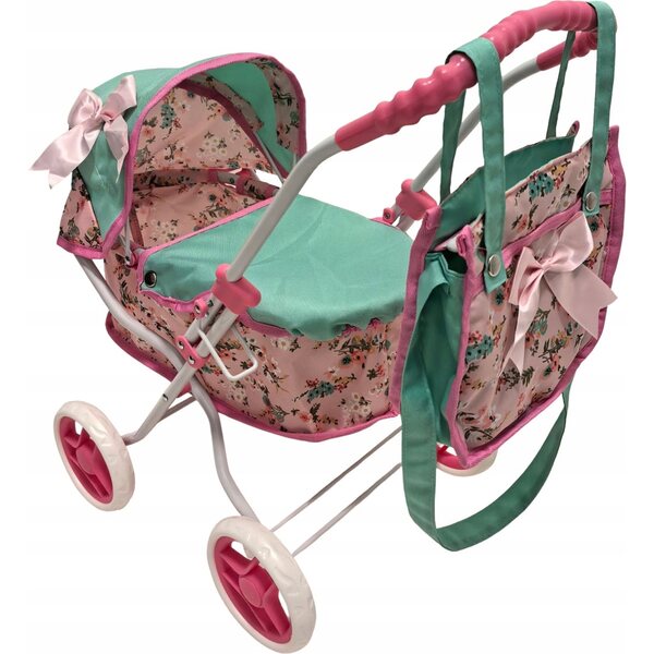 Mariotoys Tiefer Kinderwagen für Puppen ab 3 Jahren. Komfort und Retro-Design