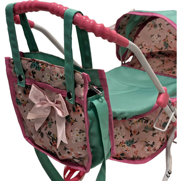 Mariotoys Tiefer Kinderwagen für Puppen ab 3 Jahren. Komfort und Retro-Design