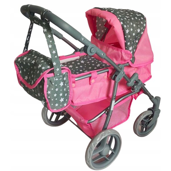2-in-1-Kinderwagen für MarioToys-Puppen, inklusive Rucksack, hohe Qualität ISO 9001