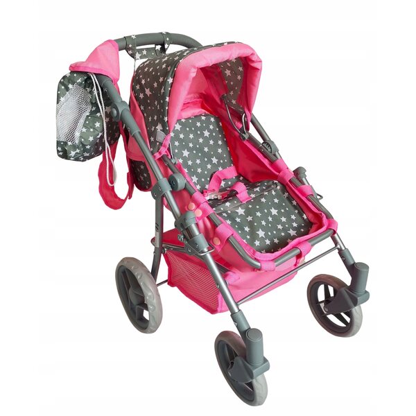 2-in-1-Kinderwagen für MarioToys-Puppen, inklusive Rucksack, hohe Qualität ISO 9001