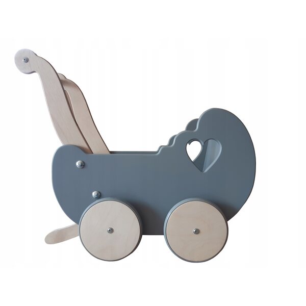 Wózek dla lalek drewniany pchacz jeździk drewniany pchacz handmade
