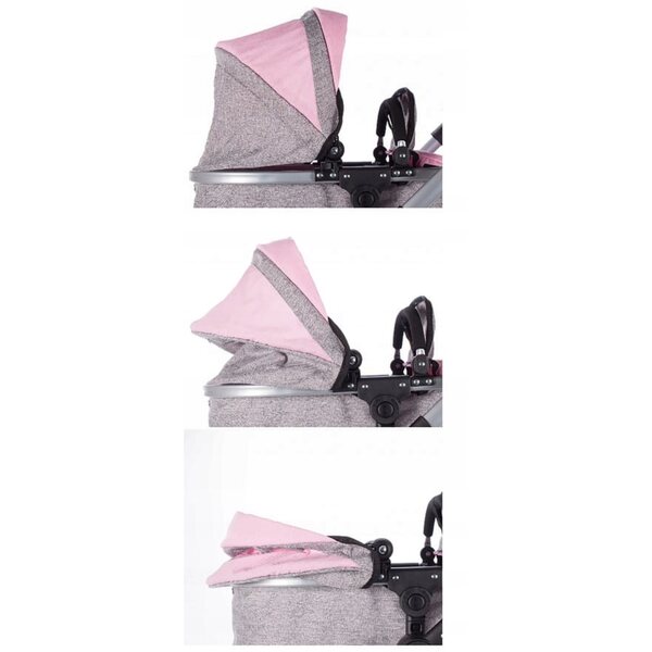 MalPlay Princess 2 in 1 Puppenwagen, faltbar, rosa, verstellbar