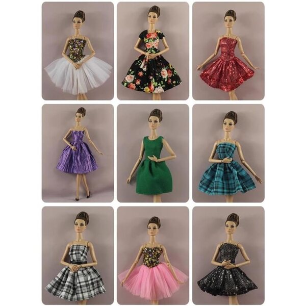 Kleid für 29,2 cm Puppe, kurzes Abendkleid, lässiges Outfit, BJD 1/6