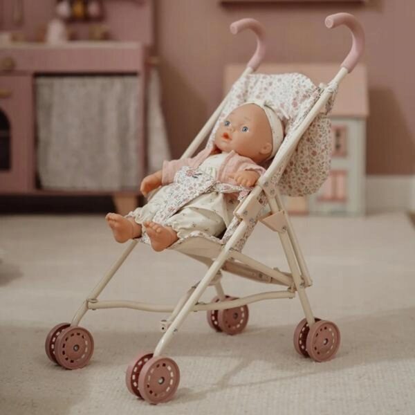 Little Dutch Zusammenklappbarer Puppenwagen Beige LD4585