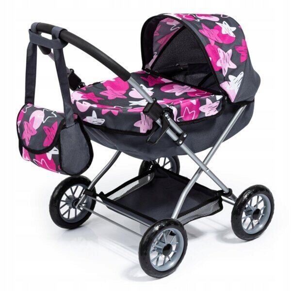 3-in-1-Set für Bayer-Puppen: Kinderwagen, Babywippe und Kunststoff-Hochstuhl