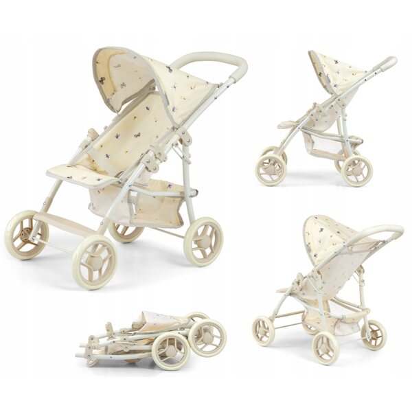 Milly Mally Natalie Puppenwagen: ein faltbarer, leichter Kinderwagen mit Verdeck
