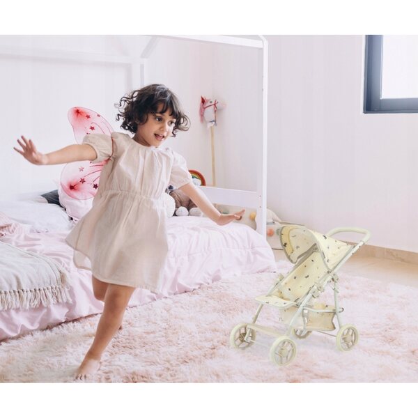 Milly Mally Natalie Puppenwagen: ein faltbarer, leichter Kinderwagen mit Verdeck