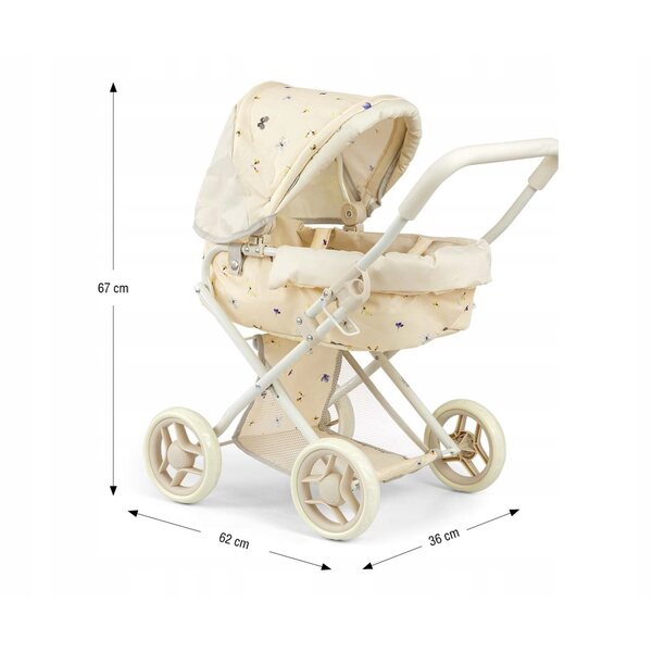 Deep Milly Mally Alice Puppenwagen mit Zubehör und waschbarem Stoff