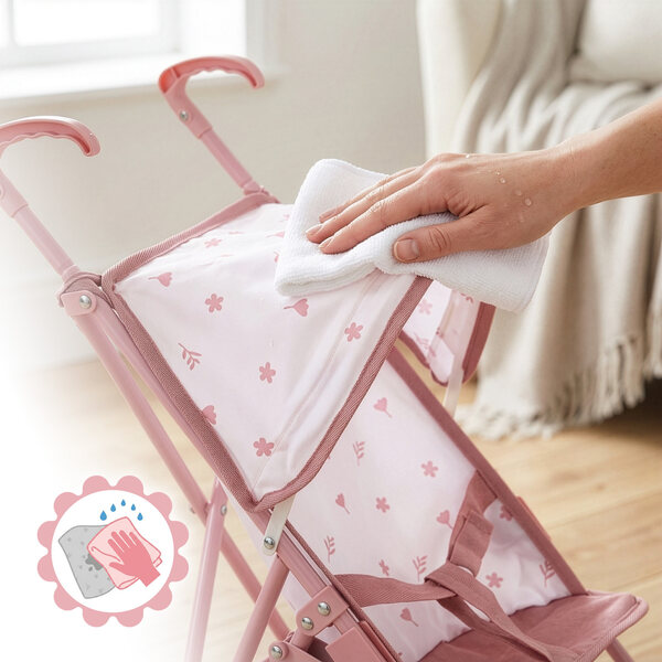 Leichter und faltbarer Kinderplay-Puppenwagen mit Blumenmuster
