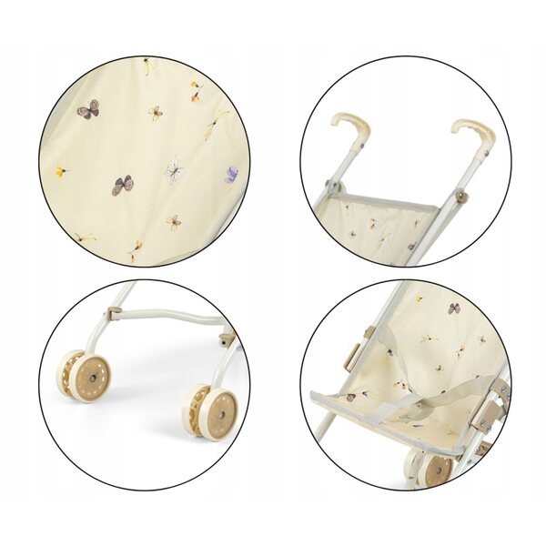 Milly Mally Julia Nature Puppenwagen für Kinder ab 3 Jahren