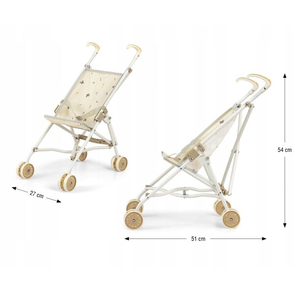Milly Mally Julia Nature Puppenwagen für Kinder ab 3 Jahren