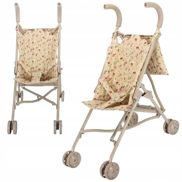Woopie Royal Leichter und faltbarer Puppenwagen mit Blumenmuster
