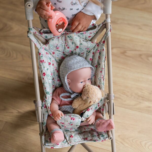 Woopie Royal Leichter und faltbarer Puppenwagen mit Blumenmuster