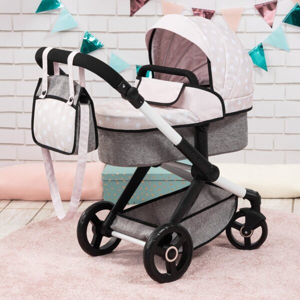 Bayer Design Xeo 2 in 1 verstellbarer Puppenwagen Beige für Kinder