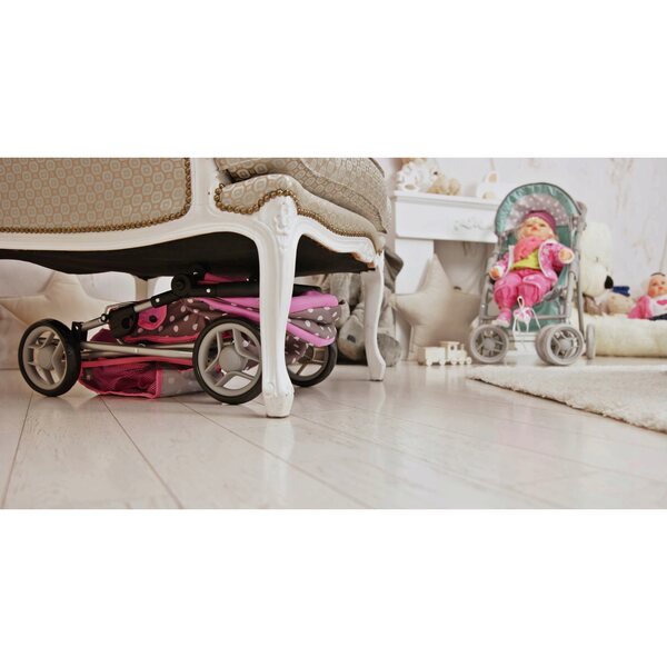 Doris 3 in 1 grauer Puppenwagen mit Kinderbett, Tasche und Wickelauflage