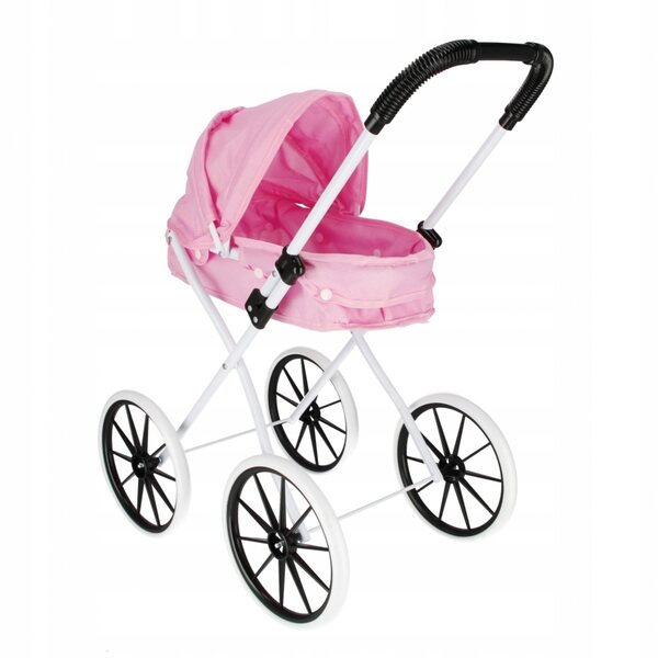 MEGA CREATIVE Puppenwagen in Metallic-Rosa – ein Spielzeug für Mädchen ab 3 Jahren