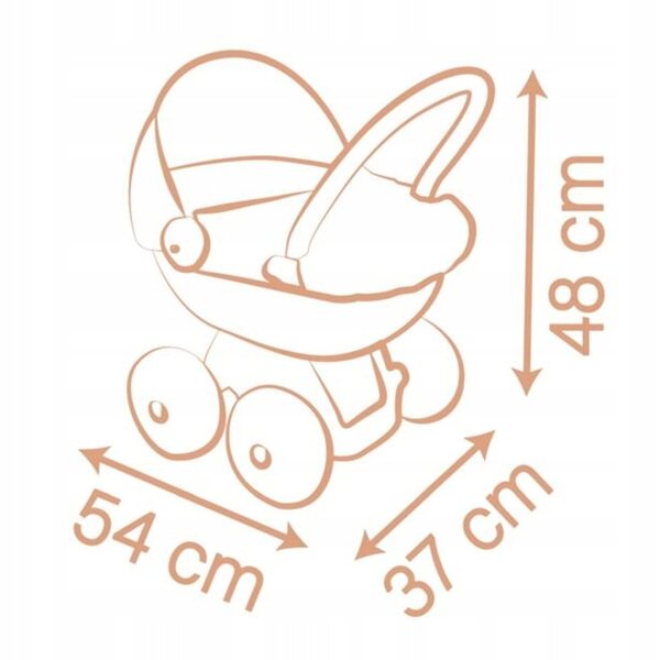 Tiefer Kinderwagen für Smoby Baby Nurse Puppen, stabil und waschbar