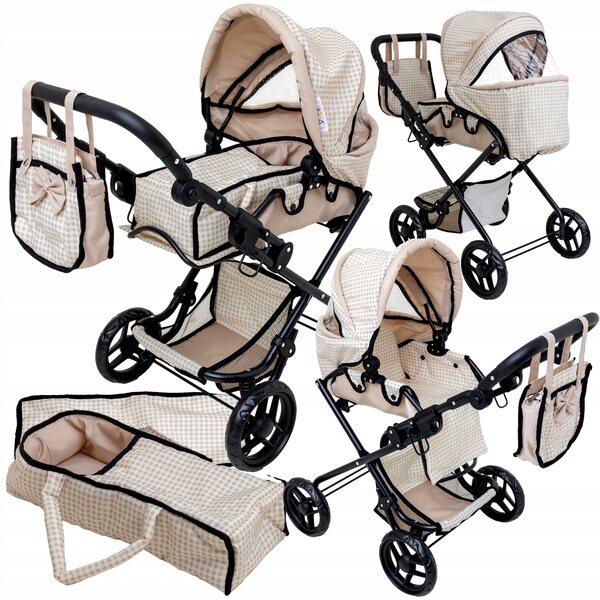 Doris 3in1 Puppenwagen mit Gondel, Kinderwagen und Tasche: Spaß und Funktionalität