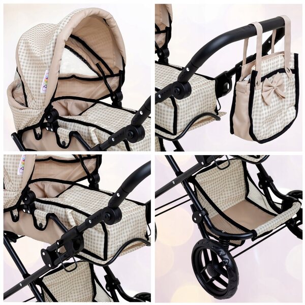 Doris 3in1 Puppenwagen mit Gondel, Kinderwagen und Tasche: Spaß und Funktionalität