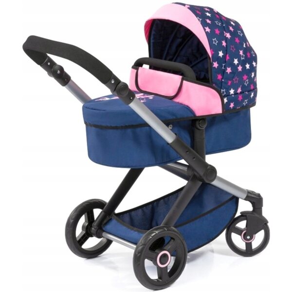 Bayer Design XEO 2 in 1 Puppenwagen mit Stubenwagen und Zubehör rosa