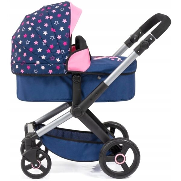 Bayer Design XEO 2 in 1 Puppenwagen mit Stubenwagen und Zubehör rosa