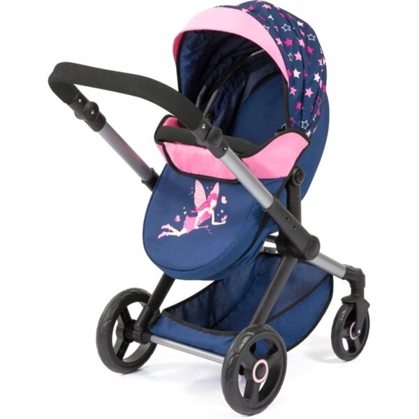Bayer Design XEO 2 in 1 Puppenwagen mit Stubenwagen und Zubehör rosa
