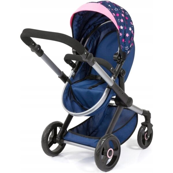 Bayer Design XEO 2 in 1 Puppenwagen mit Stubenwagen und Zubehör rosa