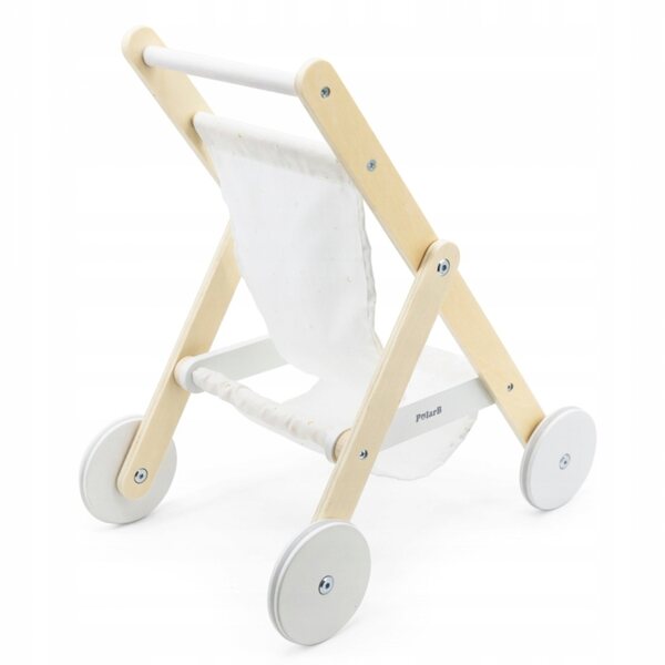 VIGA PolarB Puppenwagen aus Holz mit Sternen- und Mondaufdruck