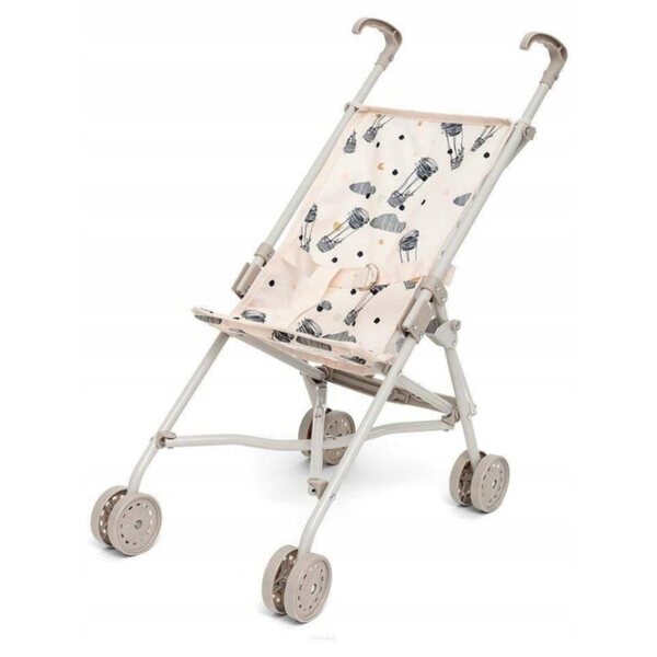 Micki Skrållan Puppenwagen aus Metall, Kunststoff und Stoff für Kinder ab 3 Jahren