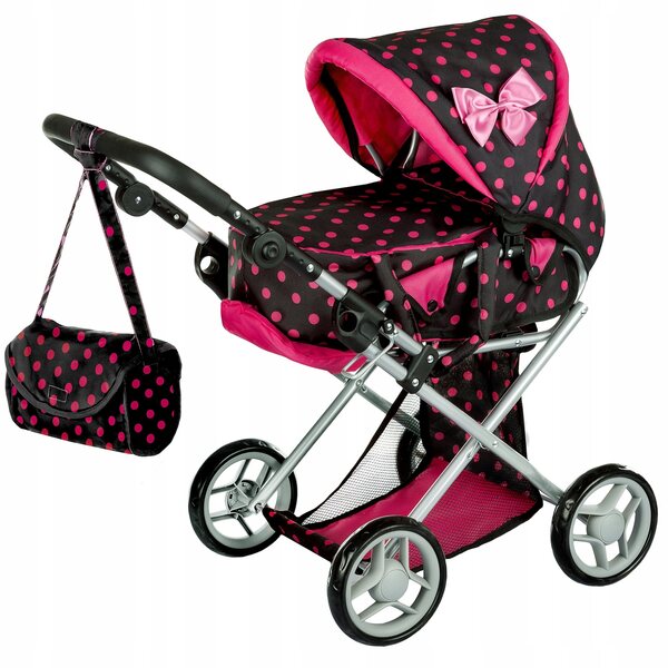 Trio 3-in-1-Kinderwagen für Kinderplay-Puppen mit Metallstruktur und Schaumstoffrädern