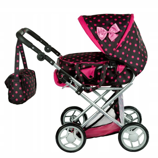 Trio 3-in-1-Kinderwagen für Kinderplay-Puppen mit Metallstruktur und Schaumstoffrädern