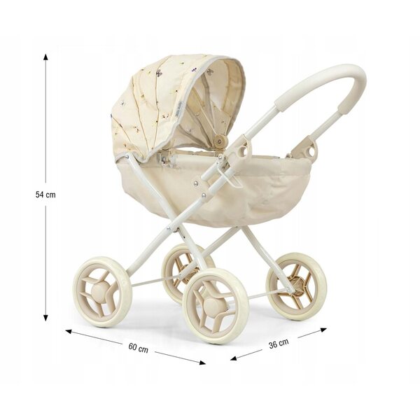 Milly Mally Dori Carrozzina Profonda per Bambole fino a 40 cm di Alta Qualità
