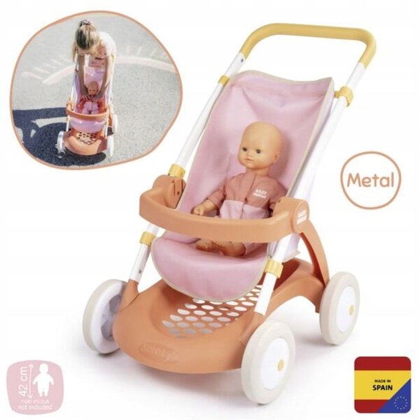 Smoby Baby Nurse Sportkinderwagen für Puppen, widerstandsfähig und leicht zu reinigen